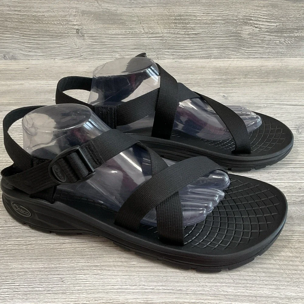 CHACO Z Volv Open Toe Ecotread Sport Comfort Sandals J105085 Black Men's Size 12